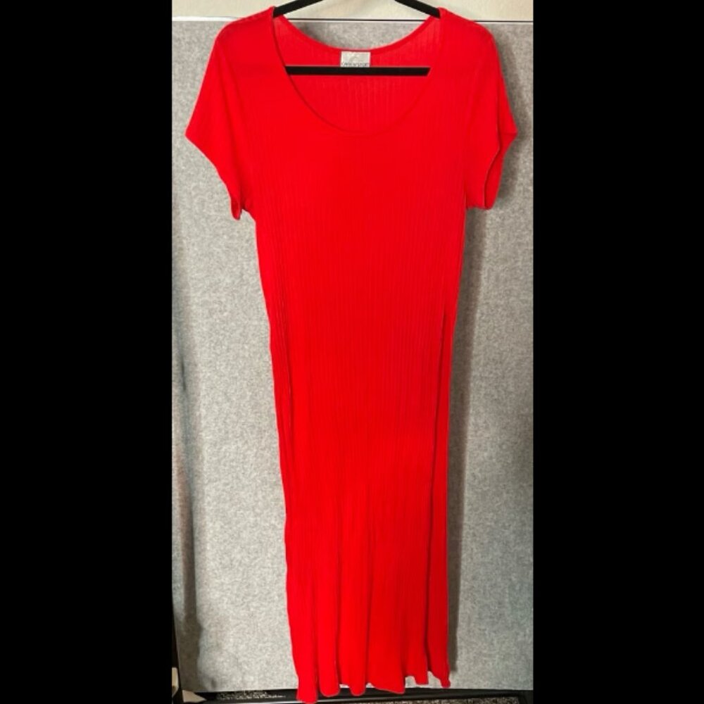 Red Maxi Shirt